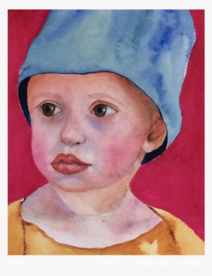 Arlo Watercolor On Paper - Watercolor Painting