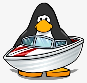 Speed Boat - Png - Penguin On A Boat