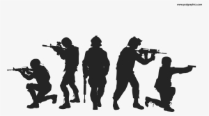 Silhouette Military Army Soldiers - Soldier Png