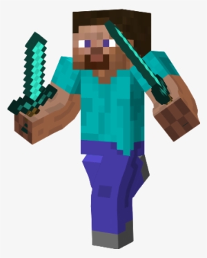 Steve Minecraft With Diamond Sword
