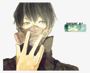Anime Boy With Mask Clipart - Anime Boy With Gas Mask