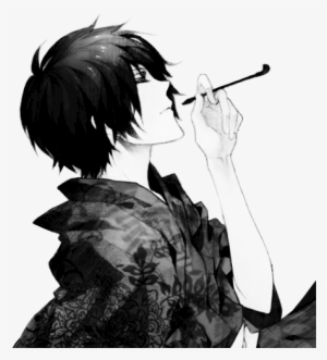 70 Images About Anime/manga On We Heart It - Anime Boy Black And White Transparent