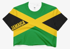 Jamaica Flag Print Crop Top - Jamaican Crop Top