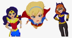 Clip Black And White Bat Girl - Batgirl And Supergirl And Wonder Woman