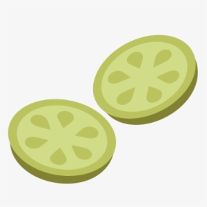 Cucumber Slices Svg File For Scrapbooking Cardmaking - Cucumber Slice Clipart Png