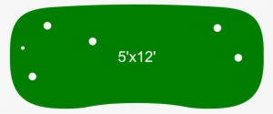 5′ X 12′ 5-hole Pro Backyard Or Indoor Putting Green - Colorfulness