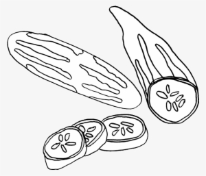 Clip Transparent Library Cucumber Slice Png Transparent - Cucumber Clipart Black And White