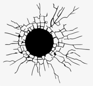 Hole In A Wall Png - Bullet Holes In Glass