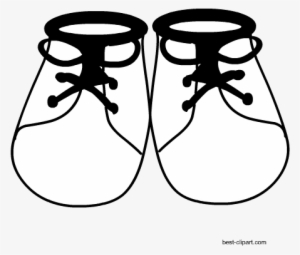 Black And White Baby Shoes Clipart - Blue Baby Shoes Clipart
