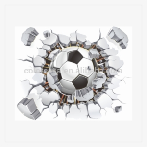 Colorcasazypa 1487 N 3d Football Wall Stickers Broken - Soccer Ball Wall Stickers