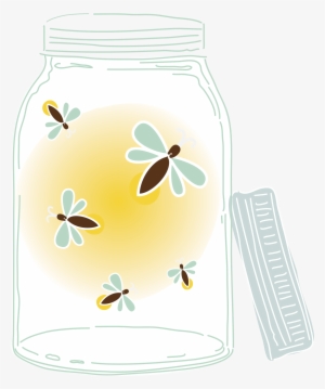Transparent Fireflies Drawing Mason Jar - Fireflies In Mason Jar Clip Art