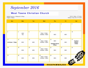 Calendar September 2016 - Calendar