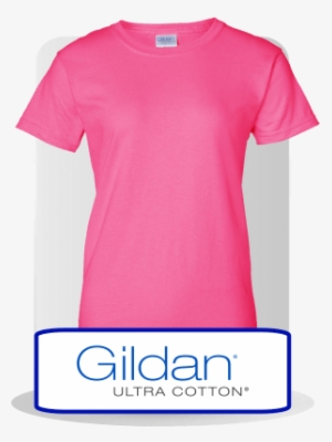 Gildan Women's Ultra Cotton Tees - Transparent T Shirt Pink
