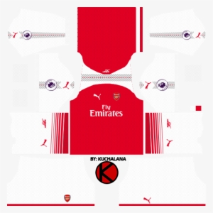 Arsenal Kits 2017/18 - Dream League Soccer 2018 Arsenal Kit