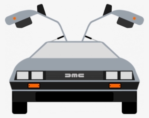Back To The Future Car Clipart - Delorean Time Machine Cartoon