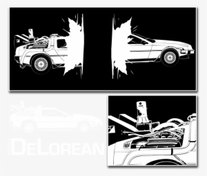 Graphic Free Download Delorean Vector Back To Future - Back To The Future Silhouette