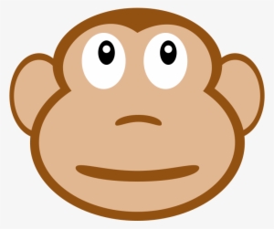 Monkey Head Silhouette - Monkey Face Cartoon