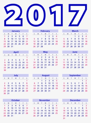 Calendario Italiano 2017 Png