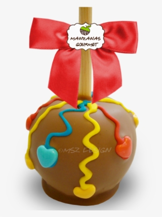 Manzana Envuelta De Caramelo Con Capa De Chocolate