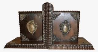 Vintage Ornate Wood Bookends From Brazil Brazil, Woods