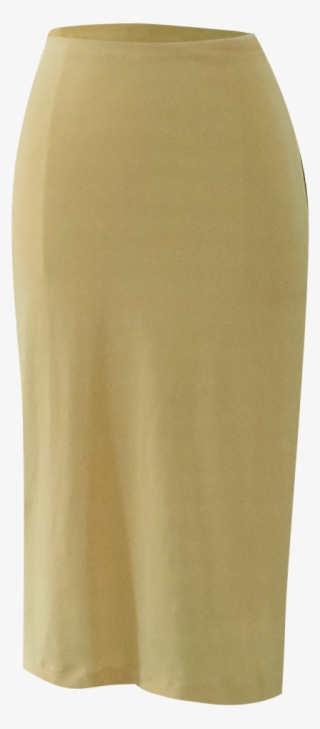 Yellow Slinky Pencil Skirt