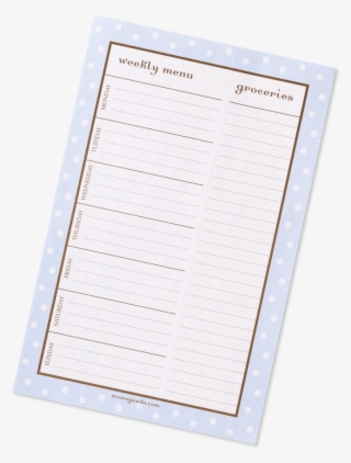 Weekly Menu Pad