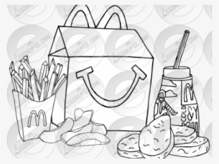 Mcdonalds Clipart Black And White