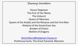 Dany Finally Got Her New Business Cards Back From The