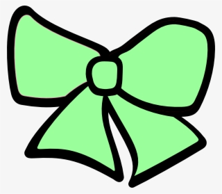 Green Hair Bow Clipart