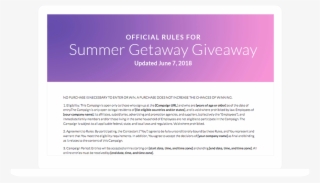 Contest Rules Landing Page