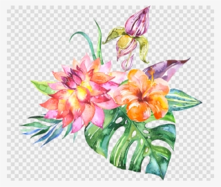 Download Watercolor Painting Banner Floral Clipart