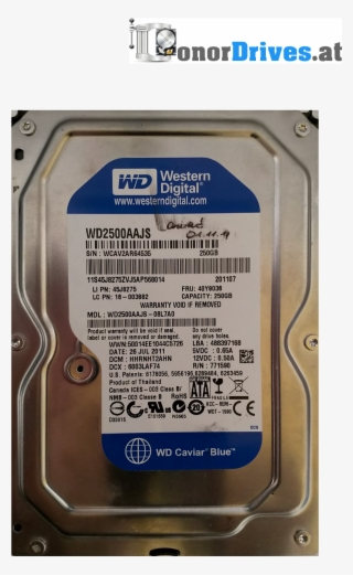 Western Digitawd2500aajs 08l7a0 250 Gb Pcb 2060 771590