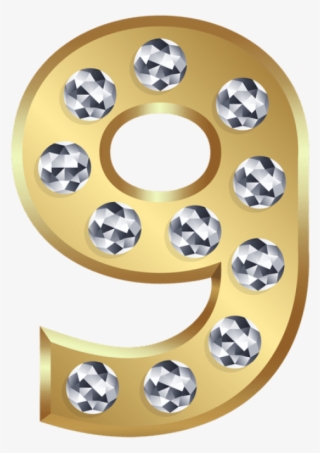 Download Nine Gold Number Clipart Png Photo