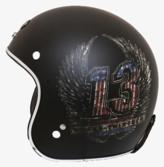 Torc Dot Helmet Flat Black Wings Png Helmet Side