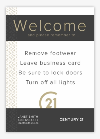 Century 21 Realty Welcome Signs Design Opt
