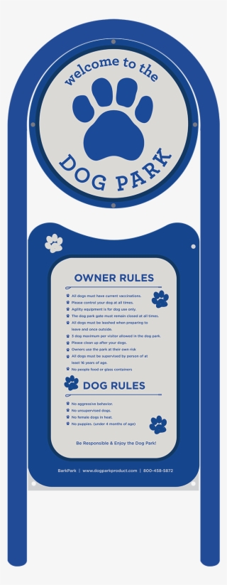 Premium Dog Park Welcome Sign