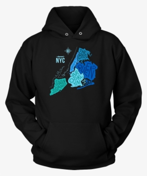 New York City Map Hoodie "the Full Effect"