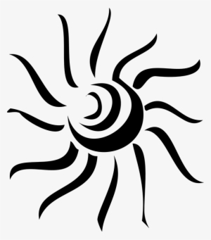 Sun Ray Png Black And White Transparent Sun Ray Black - Sun Vector Black Png