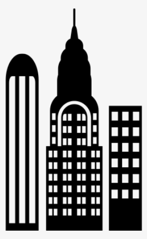 New York City State Building Vector - New York Building Silhouette
