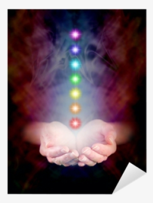 Chakra Energy Healing And Cupped Hands Sticker • Pixers®