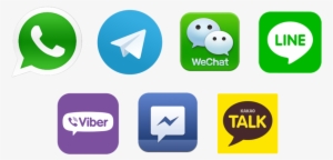 Messenger Logos - Whatsapp Telegram Viber Wechat