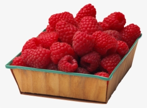 Soft And Luscious Raspberries Are A Perfect Item To - Basket With Rasberries Png