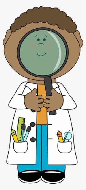 Molecules Clipart Magnifying Glass - Scientist With Magnifying Glass