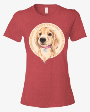 Golden Retriever Design Women's - Love Puppy Golden Retriever Dog T-shirt Ash Small