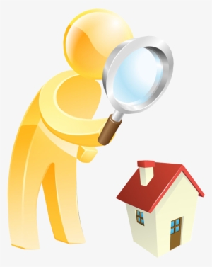 D People With A And House - House Magnifying Glass