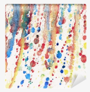 Abstract Watercolor, Ink Splashes Wall Mural • Pixers®