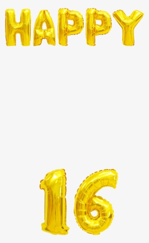 Sweet 16 Gold Balloons - Giant 16th Gold Number Balloon - 40" Premium Quality