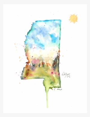 Mississippi Watercolor