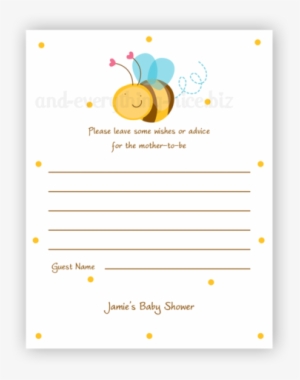 Cute Bee • Advice Or Wishes Card - Valentine