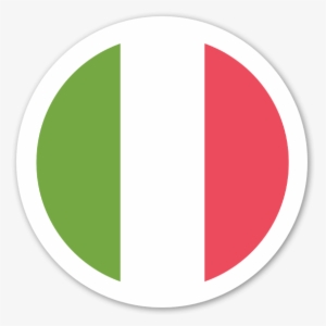 Italy Flag Sticker - Italian Flag Circle Png
